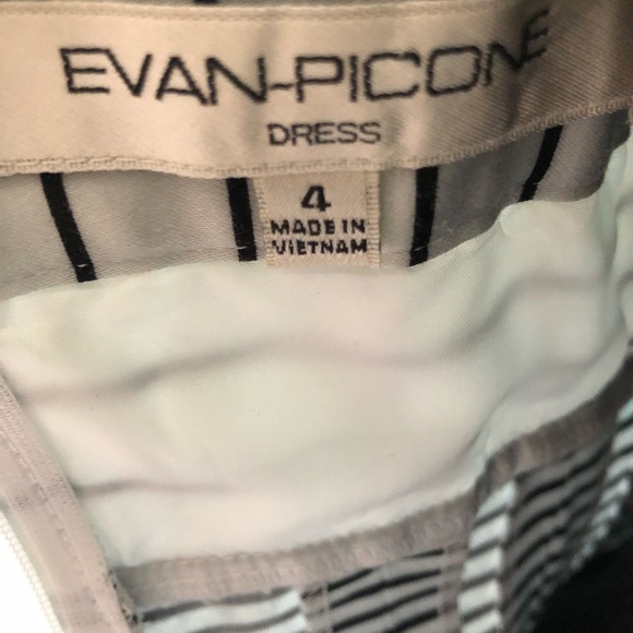 Evan-Picone Dress Fitted Bodice Cross Straps Size 4 - Picture 6 of 6